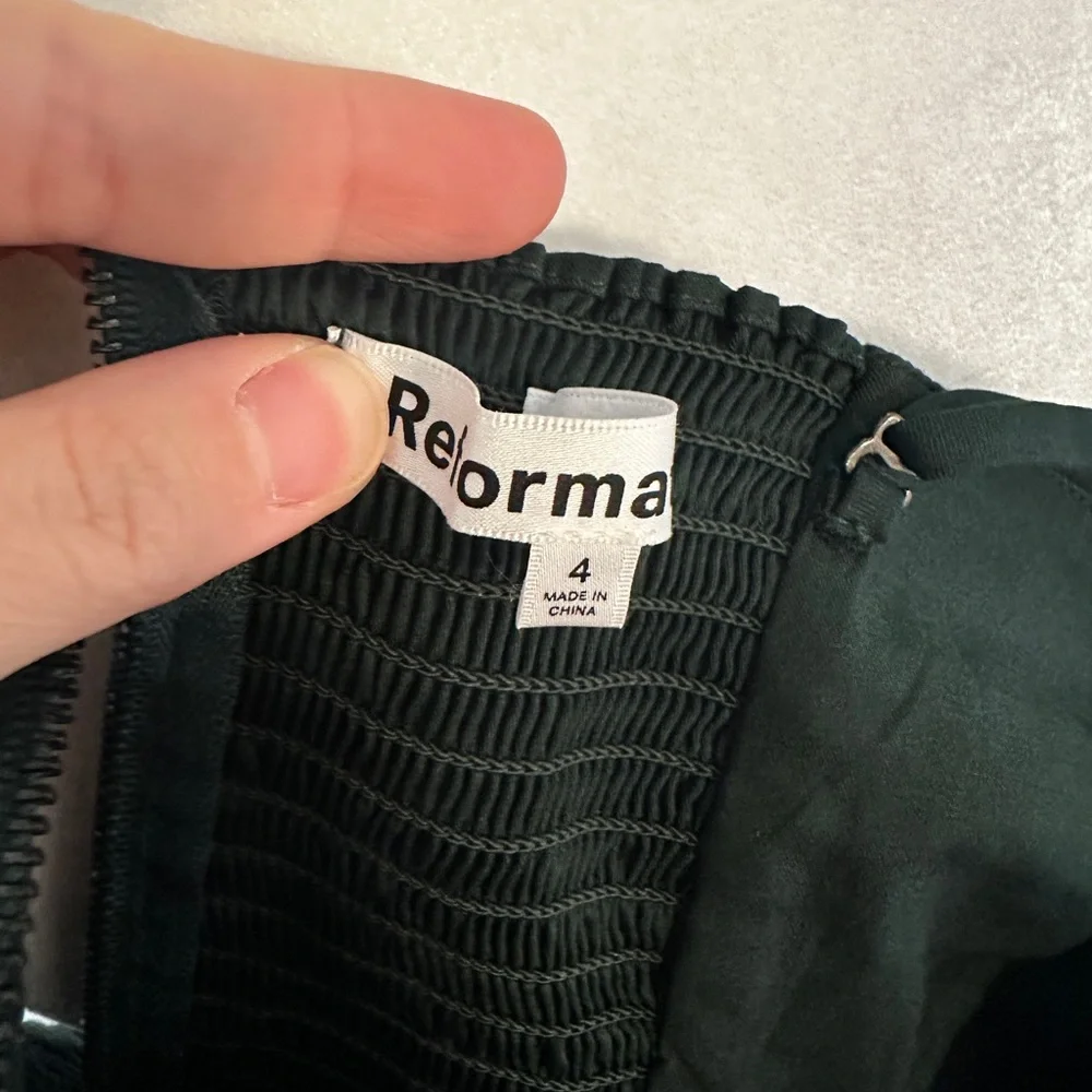 NWT Reformation Lissa Dress - Green - Picture 5 of 8